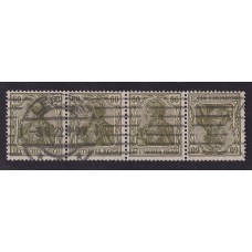 ALEMANIA 1921 ESTAMPILLAS SE-TENANT ZUSAMMENDRUCKE USADAS QUE SON MUCHO MAS RARAS MI K4+ RARA +25 EUROS